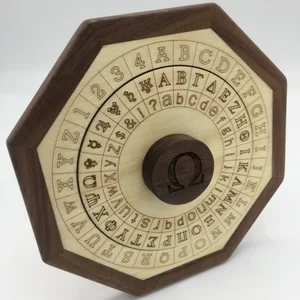 Cipher Wheel - Small - Greek and English — Cryptic Woodworks